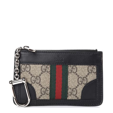 gucci supreme key case black